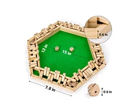 ropoda Shut The Box Game, Upgraded 1-6 Player Wooden Board Games for Adult and Kids, Shut The Box Dice Game