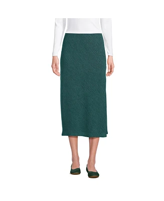 Lands' End Women's Crinkle Midi Skirt