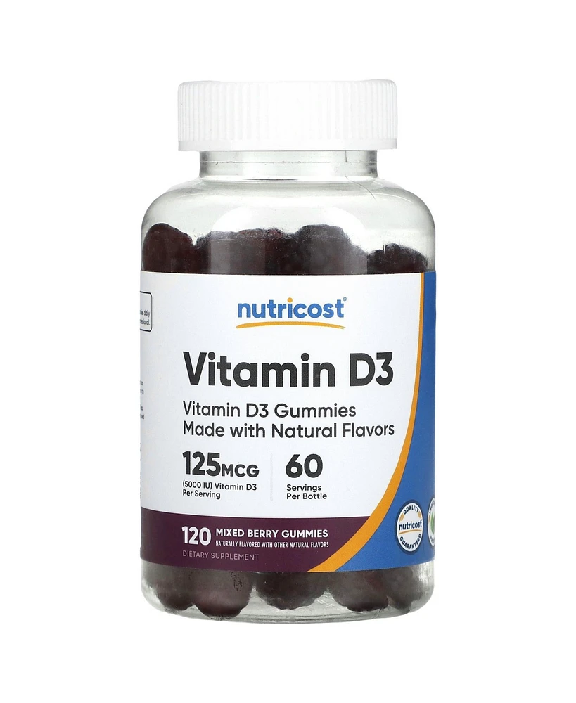 Nutricost Vitamin D3 Gummies Mixed Berry 125 mcg