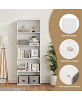 Gouun 5-Shelf Storage Bookcase Modern Multi-Functional Display Cabinet