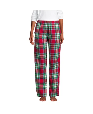 Lands' End Women's Print Flannel Pajama Pants