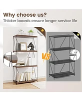 Gouun 4-Tier Multipurpose Display Rack with Metal Frame-4-Tier