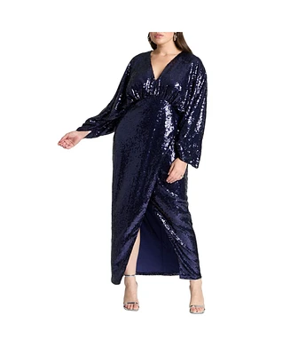 Eloquii Plus Dolman Sleeve Sequin Dress