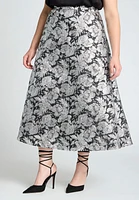 Eloquii Plus Brocade Full Skirt