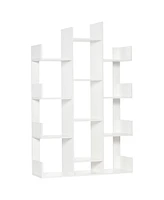 Homcom Freesding Tree Bookshelf with 13 Open Shelves