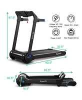 Gymax Folding Electric Treadmill 3.0HP Exercise Running Machine w/ App Control
