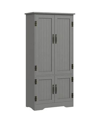 Homcom 48.5" Kitchen Pantry, Storage Cabinet, Cupboard Organizer,