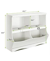 Gouun Kids Storage Unit Baby Toy Organizer Children Bookshelf Bookcase