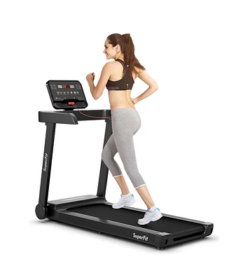 Gymax 2.25HP Electric Motorized Running Machine Treadmill w/ Led Display App Control