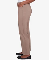 Alfred Dunner Women's Telluride Millennium Faux Fly Front Short Length Pants
