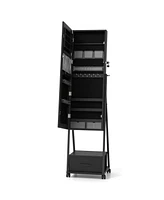 Gouun Jewelry Cabinet with Full-Length Mirror