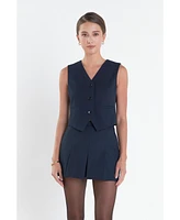 English Factory Women's Twill Vest