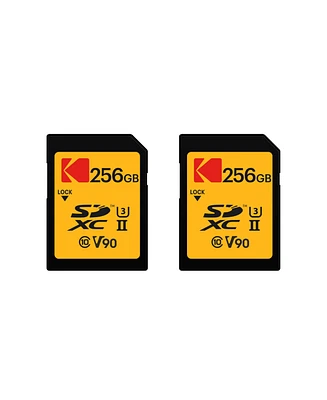 Kodak 256GB Uhs-ii U3 V90 Ultra Pro Sdxc Memory Card (2-pack)