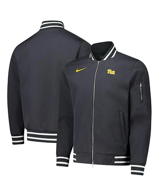 Nike Men's Anthracite Pitt Panthers Full-Zip Bomber Jacket