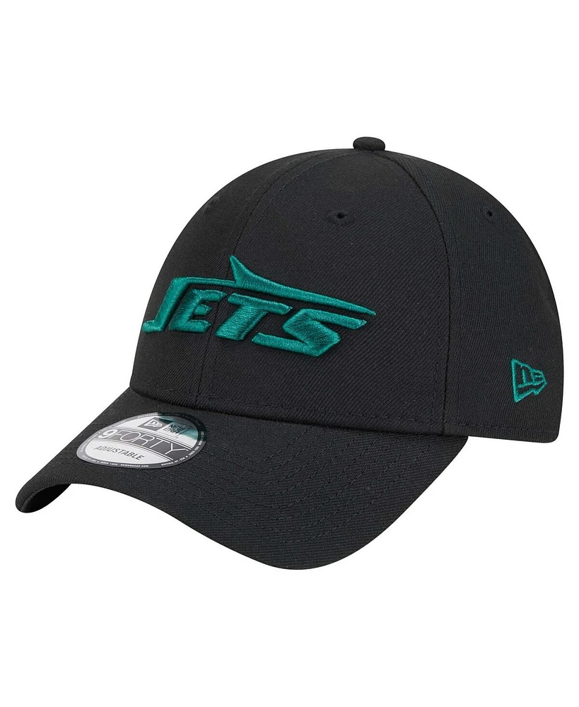 New Era Men's Black New York Jets Momentum 9FORTY Adjustable Hat