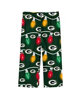 Outerstuff Toddler Green Bay Packers Two-Piece Garland Holiday Long Sleeve Pajama Set