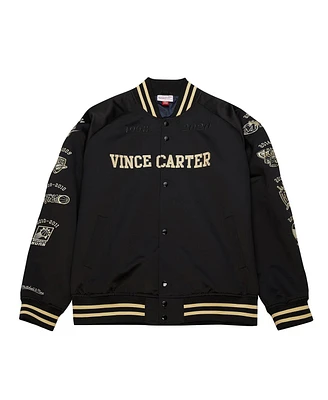 Mitchell & Ness Men's Vince Carter Black 2024 Basketball Hall of Fame Full-Snap Satin Jacket