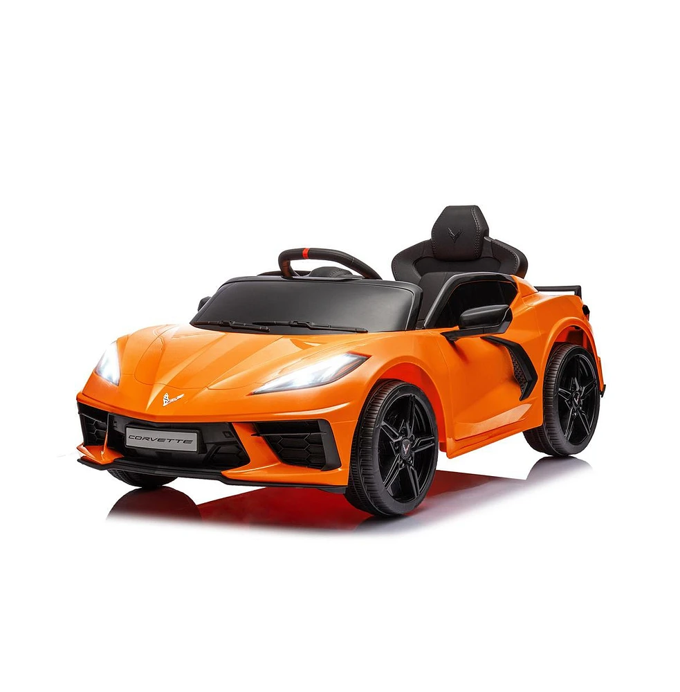 Funtok 12V Electric Ride On Car Kids Toy w/ Parent Remote Control, 3 Speeds, bluetooth, MP3