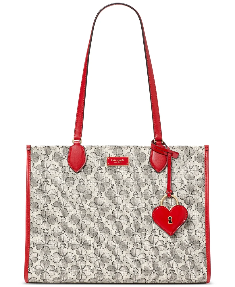 kate spade new york Valentine's Day Spade Flower Coasted Canvas Large Market Tote