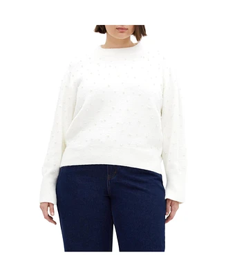 City Chic Plus Size Pearl Gate Sweater