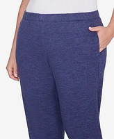 Alfred Dunner Plus French Quarter Soft Brushed Knit Jogger Pants