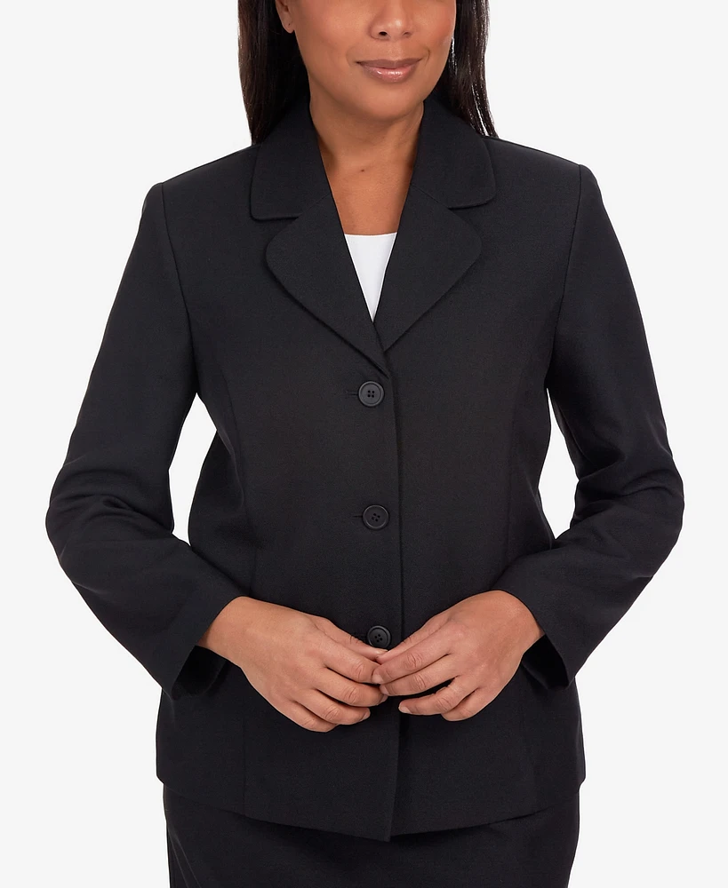 Alfred Dunner Women's Classic Fitted Blazer Jacket