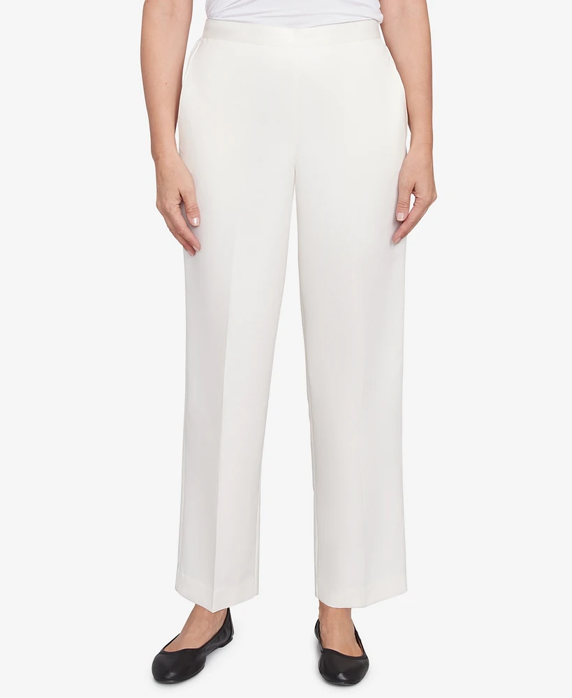 Alfred Dunner Women's Copenhagen Soft Heather Microfiber Short Length Pants