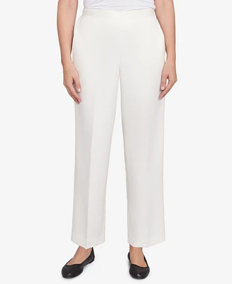 Alfred Dunner Women's Copenhagen Soft Heather Microfiber Short Length Pants