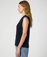 French Connection Women's Manda Open-Knit Sleeveless Vest