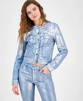 Guess Women's Sammy Metallic Logo Jacket