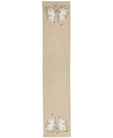 Elrene Hop Embroidered Bunny Fabric Runner, 14" x 70"