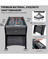 Sugift 58in Foosball Table, Competition Sized Soccer Table Game, Heavy Duty Arcade Game Table