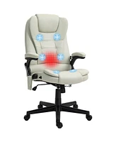 Vinsetto Homcom 6 Point Vibrating Massage Office Chair with Lumbar Heat,