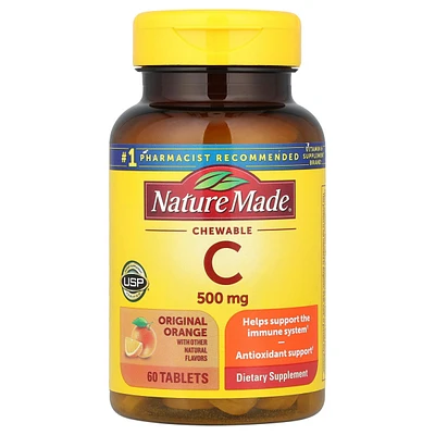 Nature Made Vitamin C Chewable Orange 500 mg