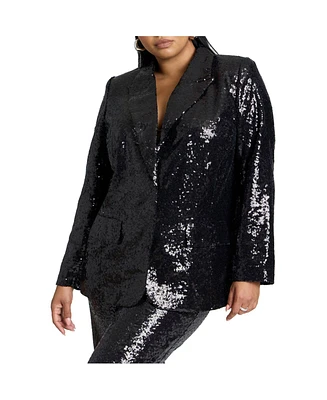 Eloquii Plus Boxy Sequin Blazer