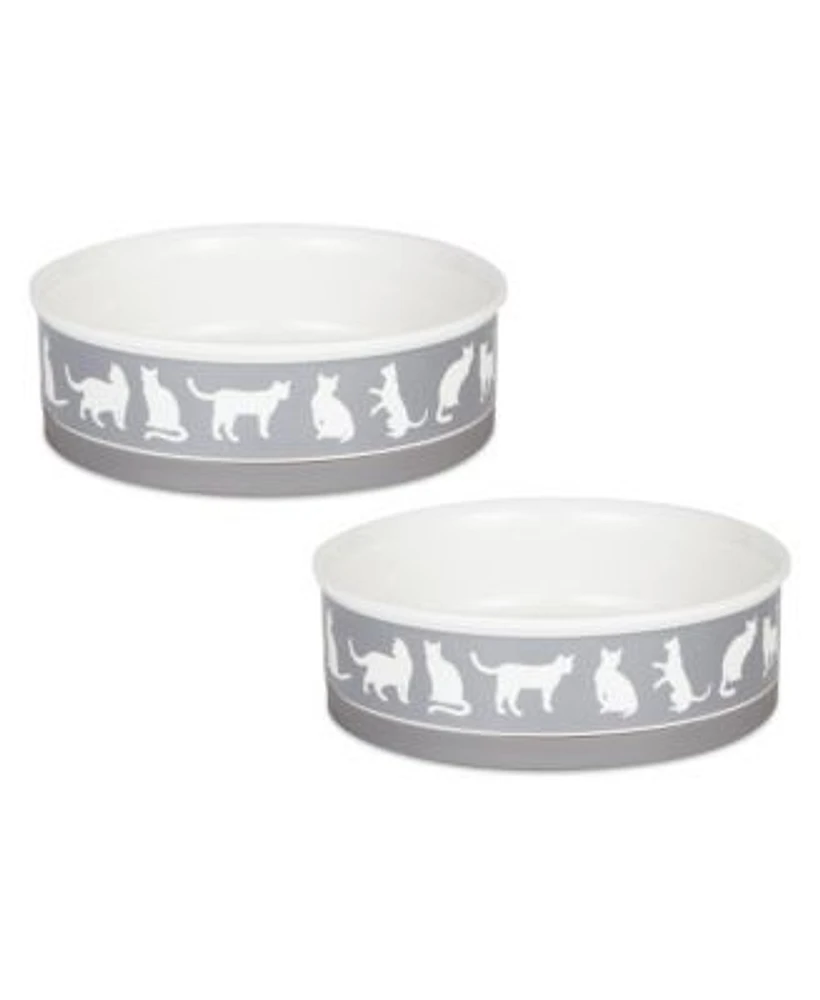 Bone Dry Cats Meow Pet Bowl Set 2