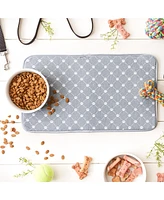 Bone Dry Trellis Print Pet Mat