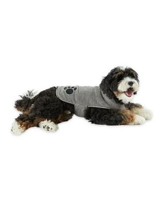 Bone Dry Terry Microfiber Pet Robe Embroidered Paw Print
