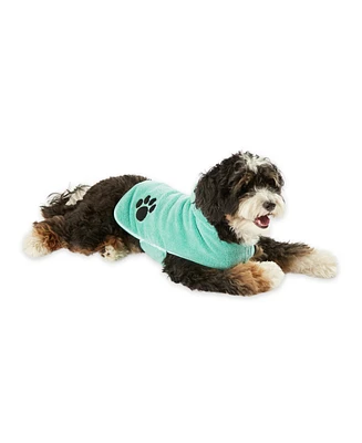 Bone Dry Terry Microfiber Pet Robe Embroidered Paw Print