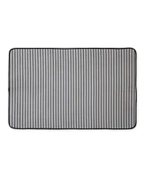 Bone Dry Gray Stripe Cage Mat