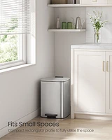 Slickblue 5.2-Gallon (20L) Stainless Steel Trash Can, Kitchen Garbage Bin with Durable Design
