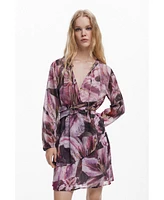 Desigual Women's Flowy orchid dress