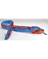 Wild Republic Plush Snake Blue Orange Stuffed Animal, 54 Inches