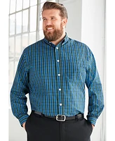 KingSize Big & Tall Long Sleeve Wrinkle-Free Plaid Shirt