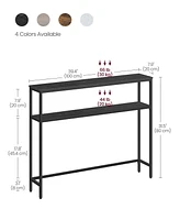 Slickblue Modern 2-Tier Console Table with Shelves Narrow Entryway for Living Room or Bedroom