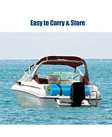 Costway 3-Layer Tear-proof Water Mat Floating Pad Island Water Sports Relaxing Blue