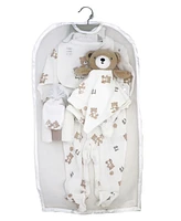 Rock-a-Bye Baby Boutique Boys and Girls Natural Layette Gift, 8-Piece Set