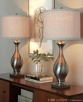 Lumisource Metal Pin 28" Contemporary Table Lamp, Set of 2