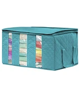 Sorbus Foldable Storage Bag Organizers, 3 Sections, Great for Clothes, Blankets, Closets, Bedrooms, and More