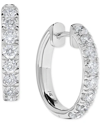 Diamond Hoop Earrings (1-1/3 ct. t.w.) in 14k White Gold